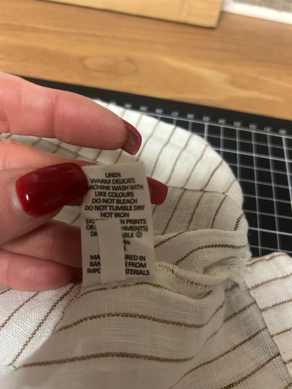 Target cream/brown striped blouse – photo 5