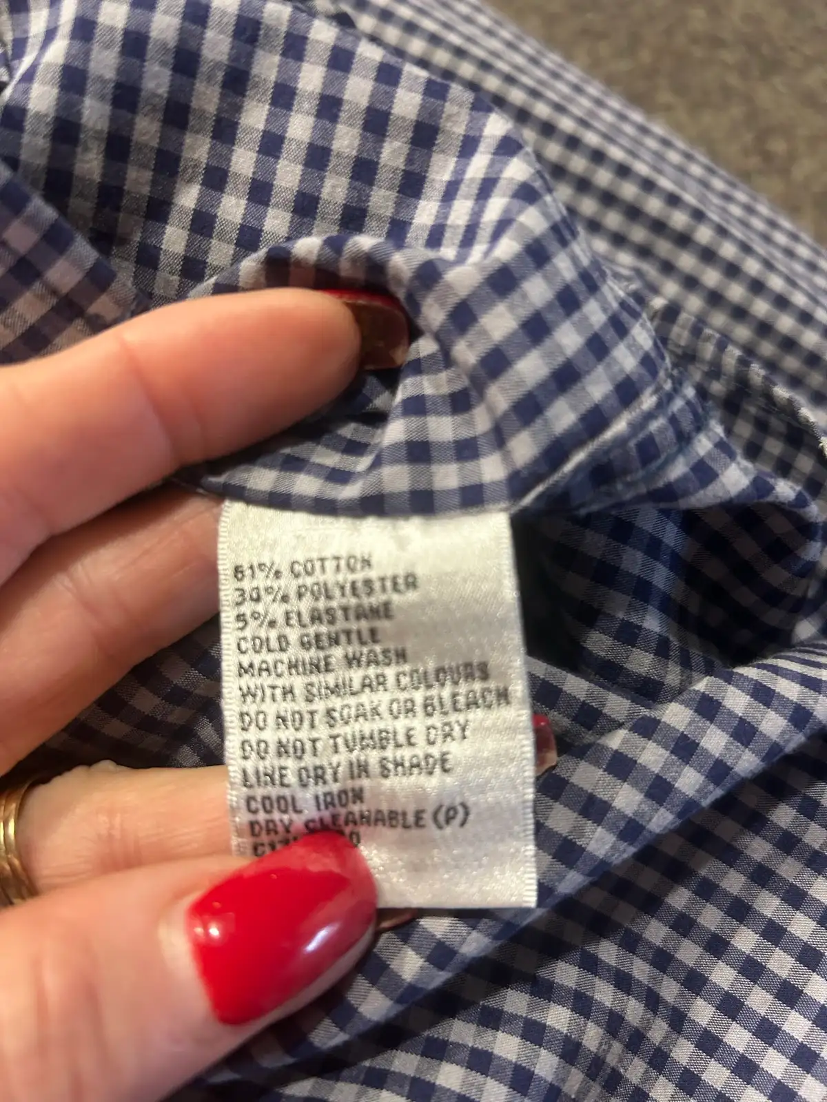 Connor navy/white gingham shirt – photo 4