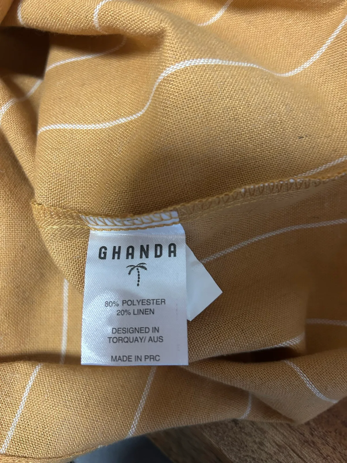 Ghanda tan/yellow striped playsuit – photo 6