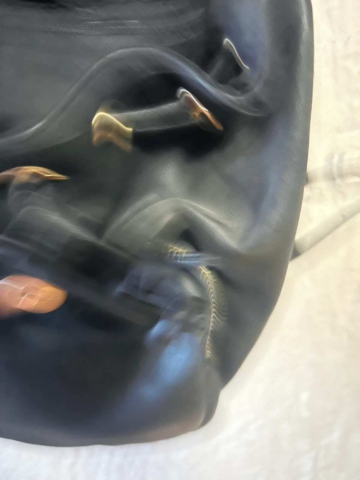 Black faux leather backpack – photo 4