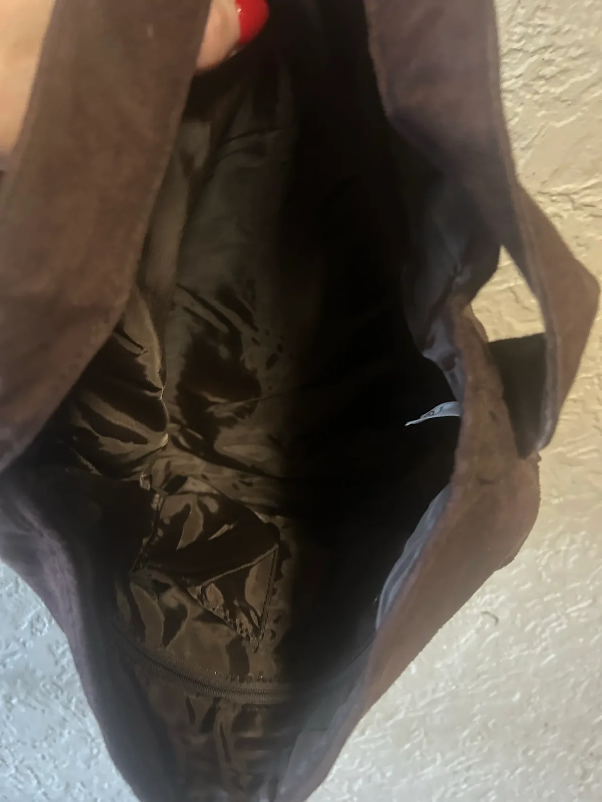Brown faux suede shoulder bag – photo 6