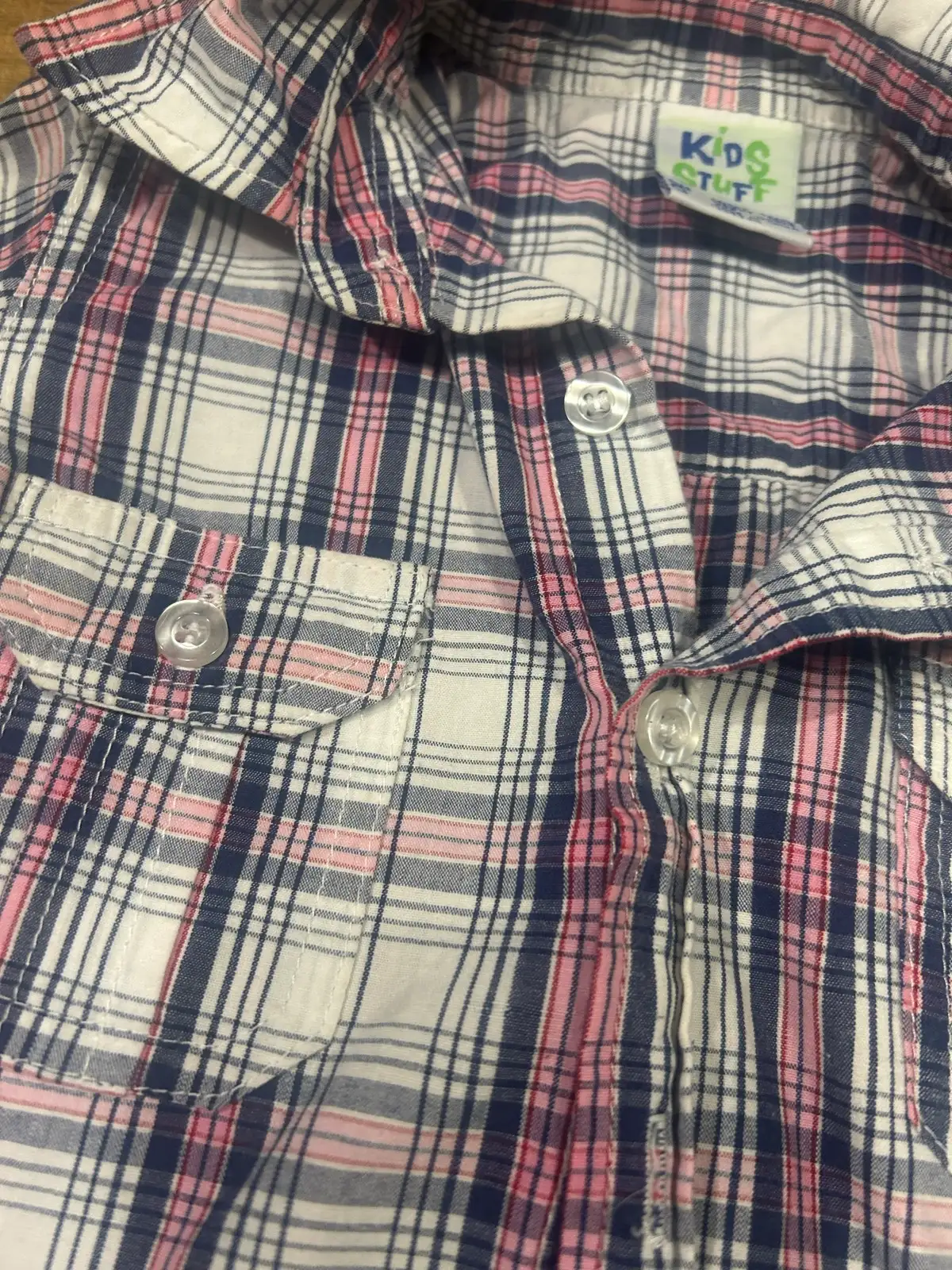 Kids stuff boys plaid shirt size 0 – photo 3
