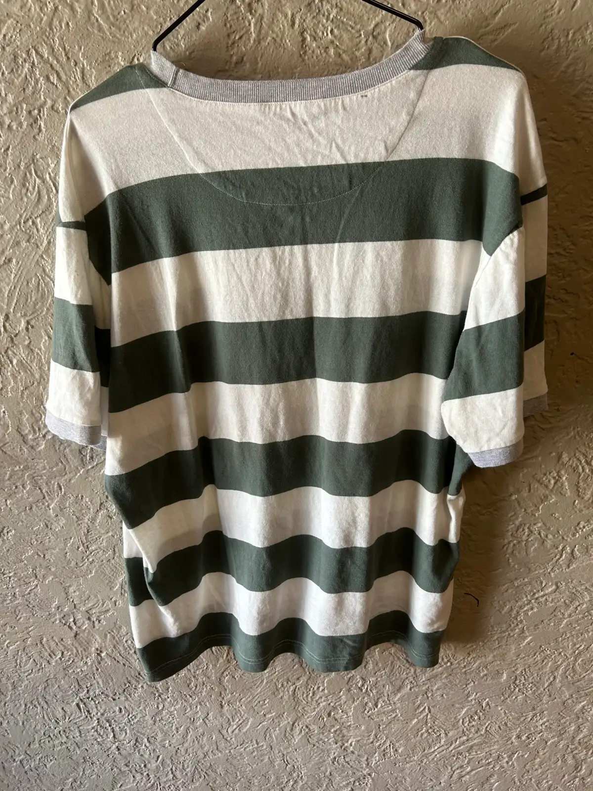 Men’s Dan John green/white striped tee – photo 5