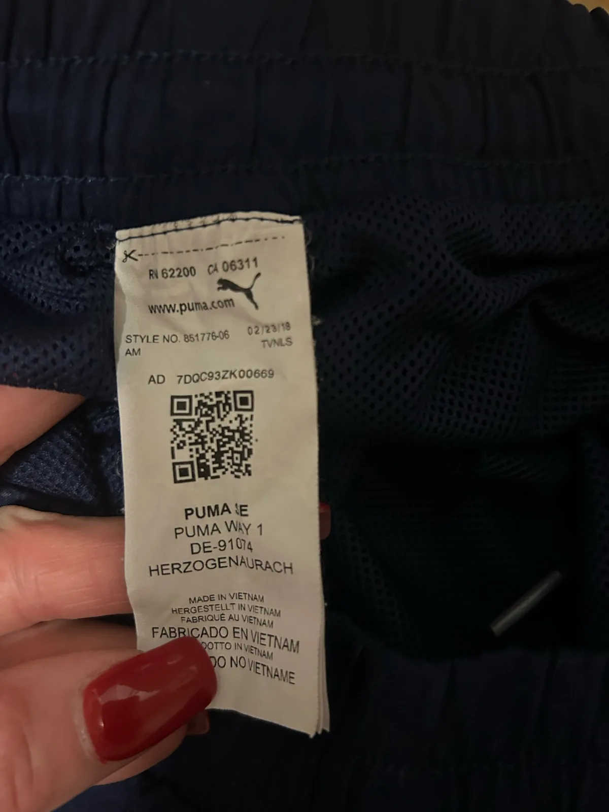 Puma blue polyester running shorts – photo 5