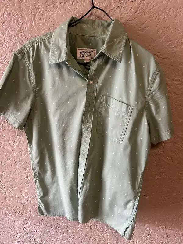 Men’s American eagle green dotted shirt