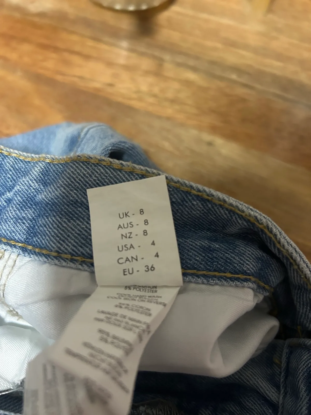 Boohoo blue denim shorts – photo 4