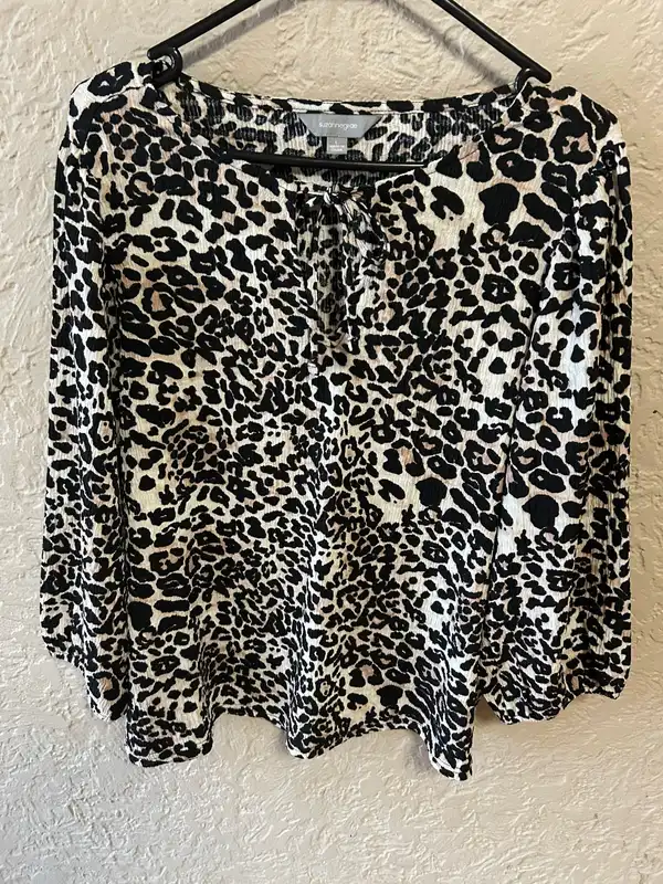 Suzanne grae leopard print blouse
