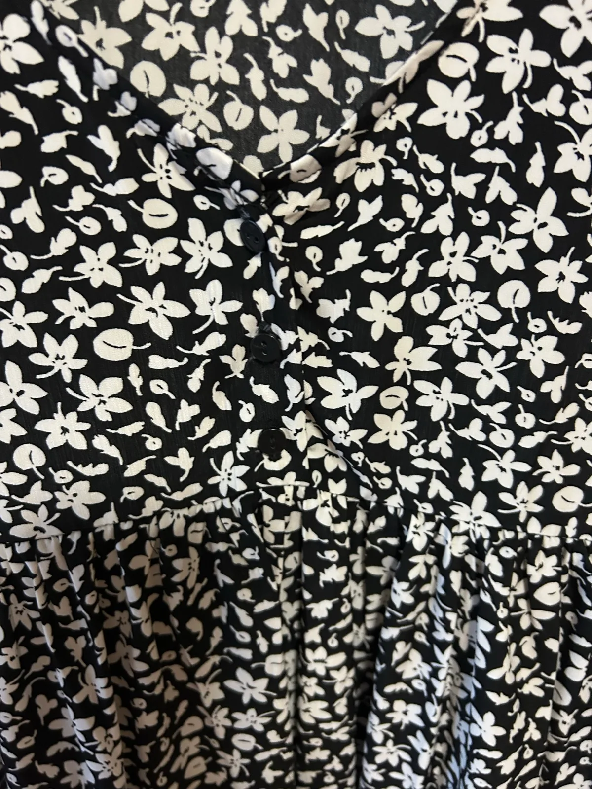 Dissh black/white floral babydoll dress — photo 4