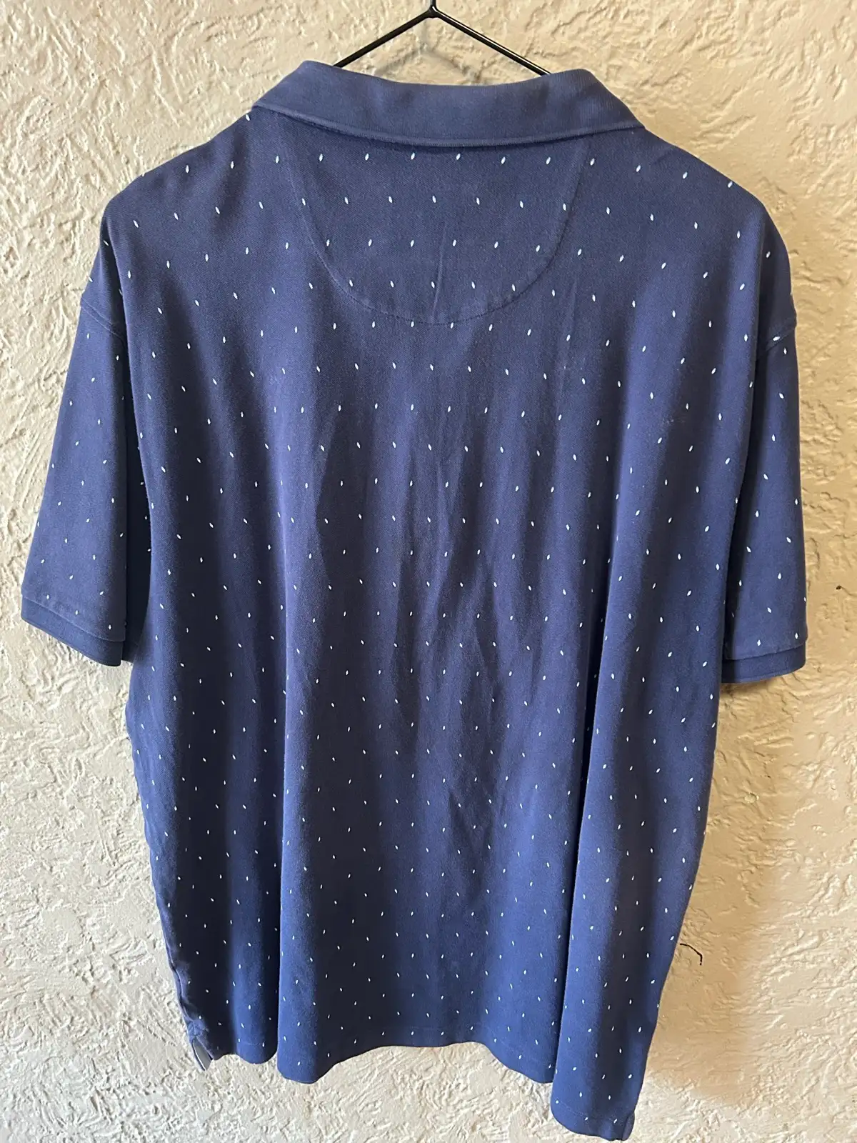 Men’s stafford Ellison navy spotted polo shirt – photo 5