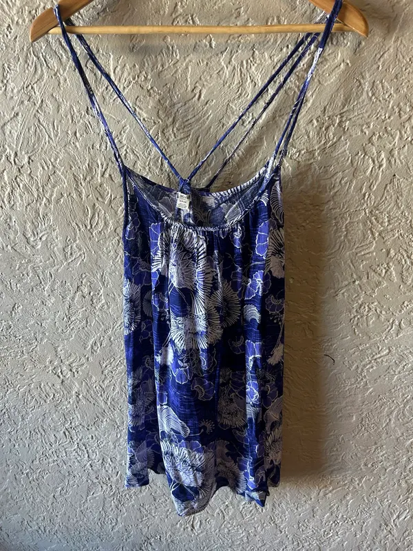 Roxy blue/white floral cami dress