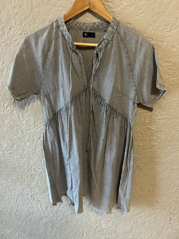 Thrills light grey chambray smock dress