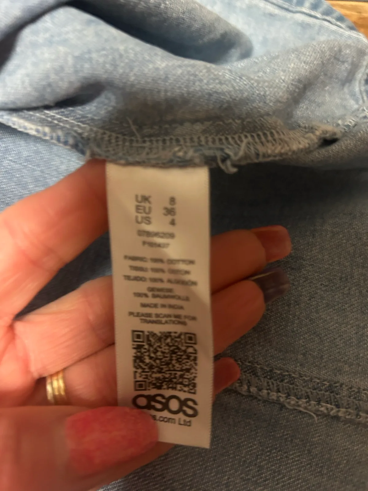 ASOS blue denim shirt dress — photo 4