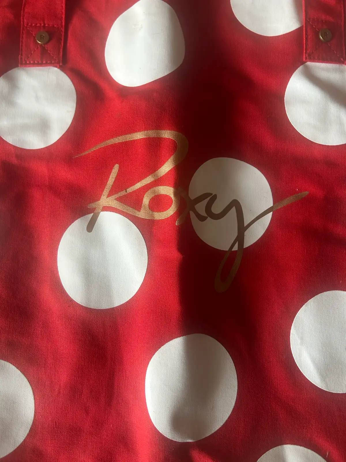 Roxy red/white polka dot tote/shoulder bag – photo 2