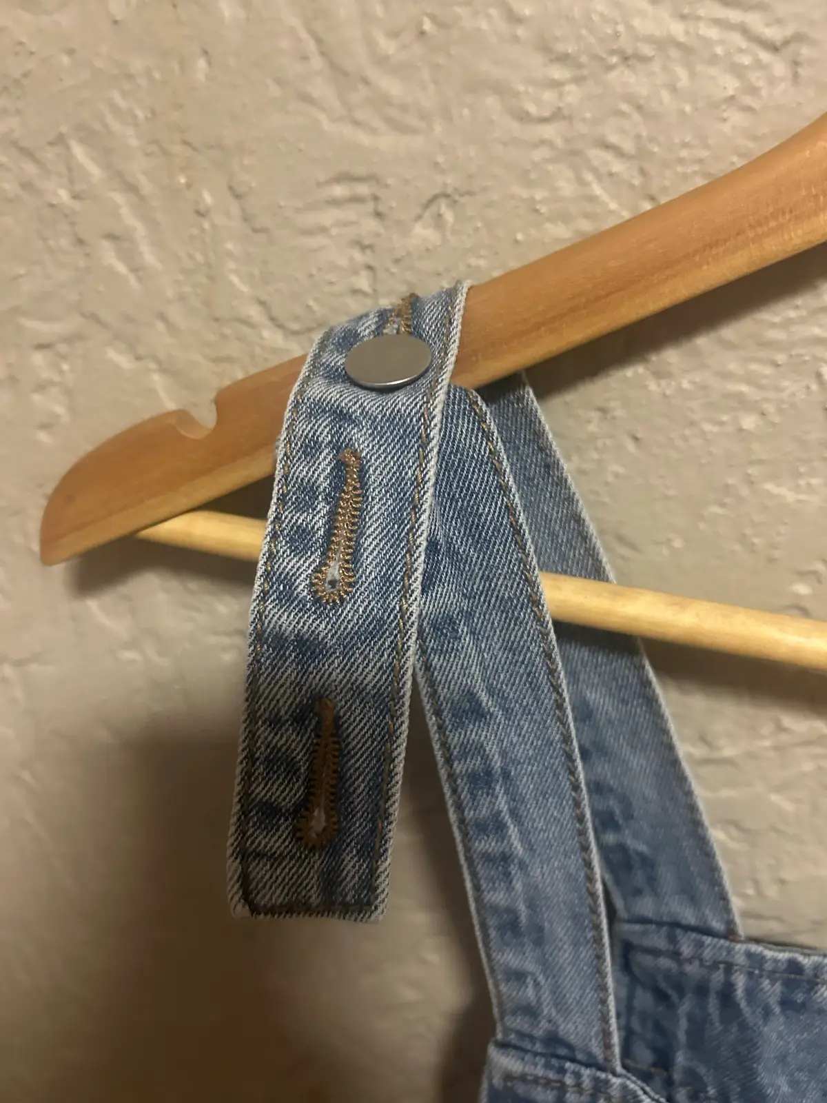 Dazy blue denim short overalls – photo 3