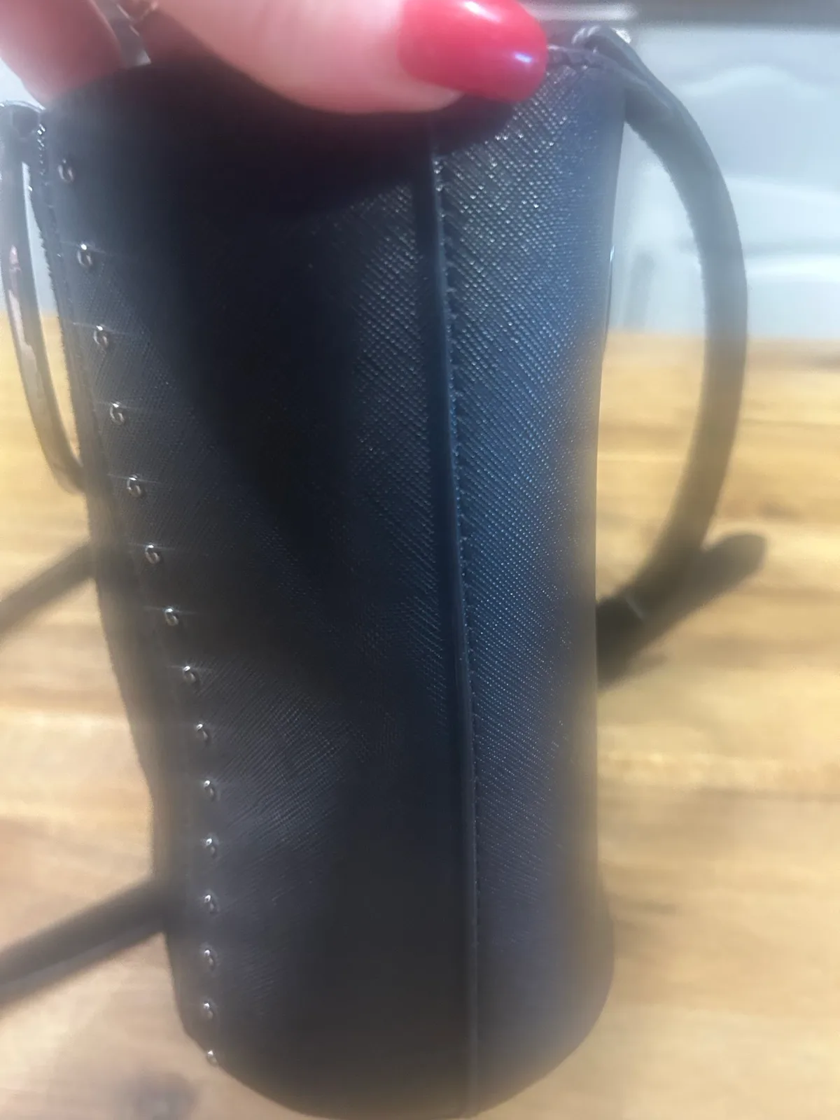 Small black handbag with metal handles – photo 10