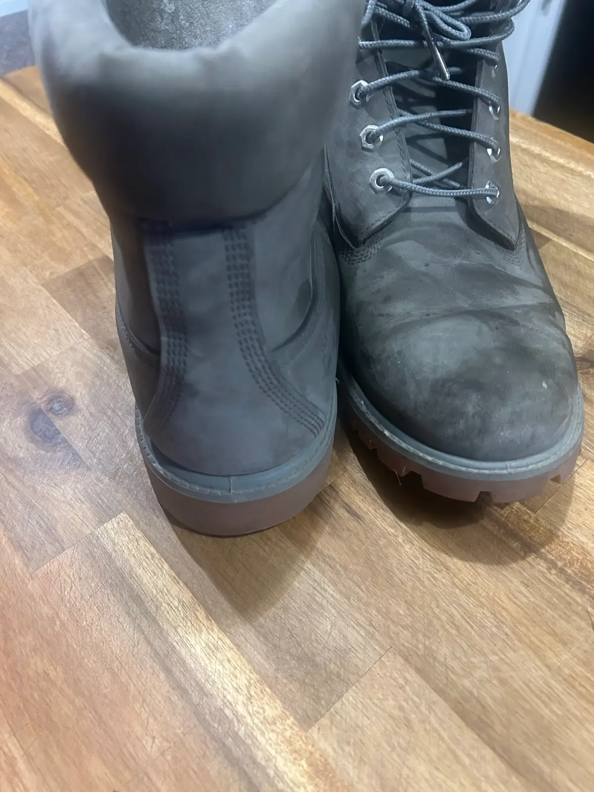 Men’s timberland grey leather boots – photo 7