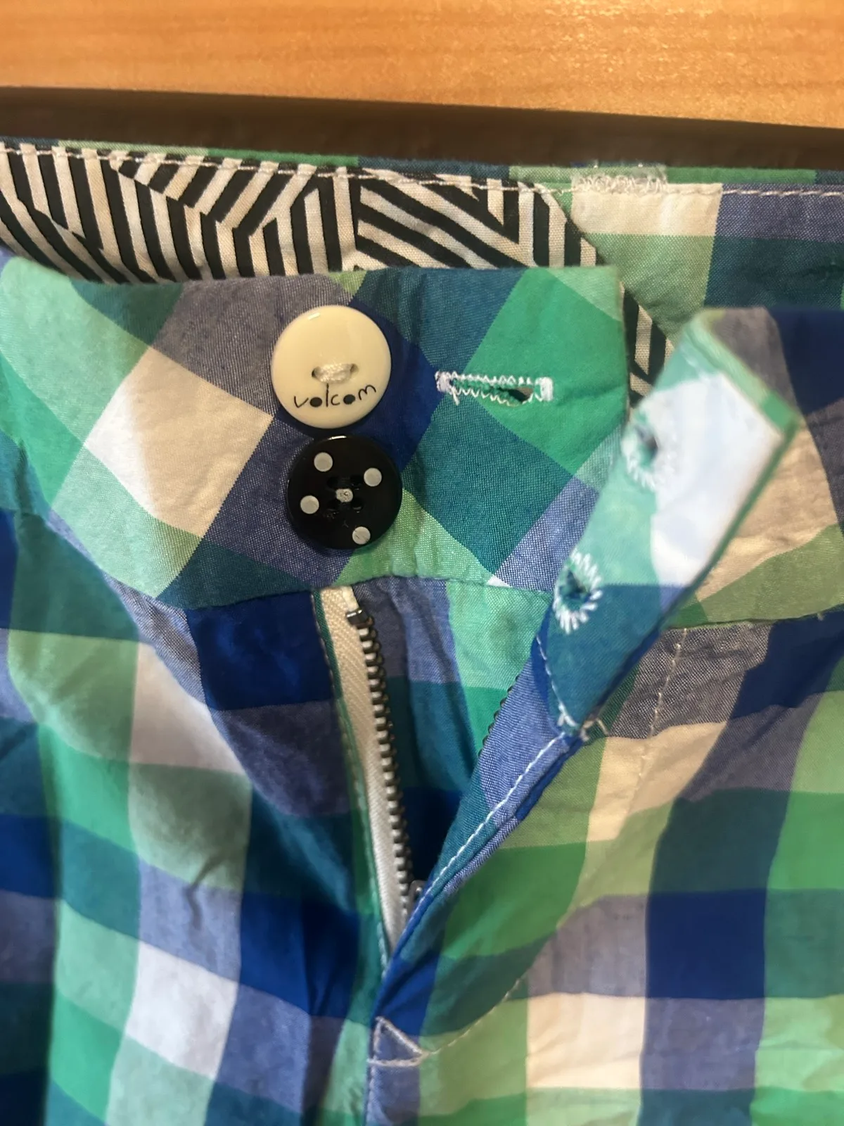 Volcom green/blue/white check shirts – photo 3
