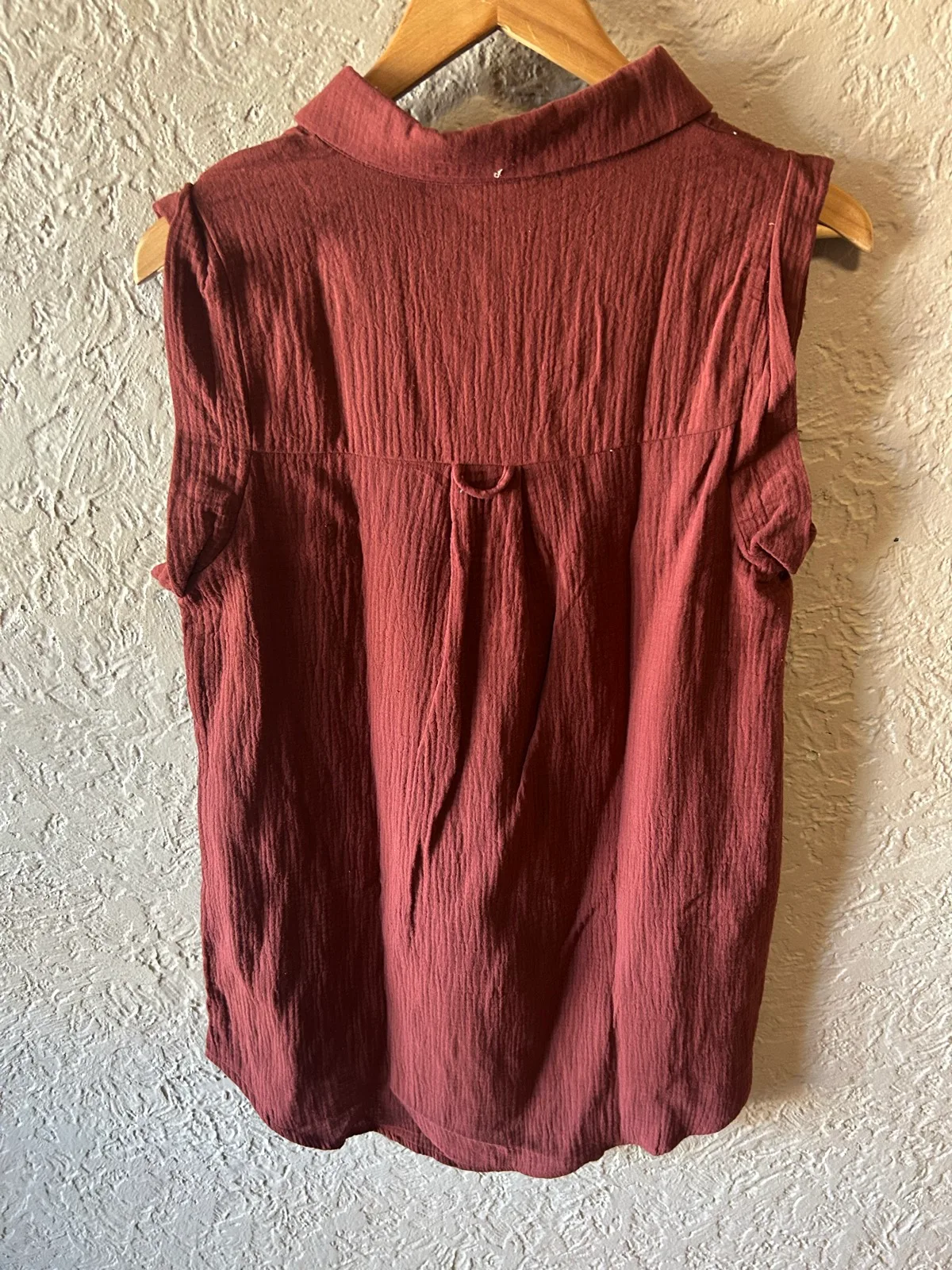 Sassy hill fashion red/brown sleeveless shirt dress – photo 5