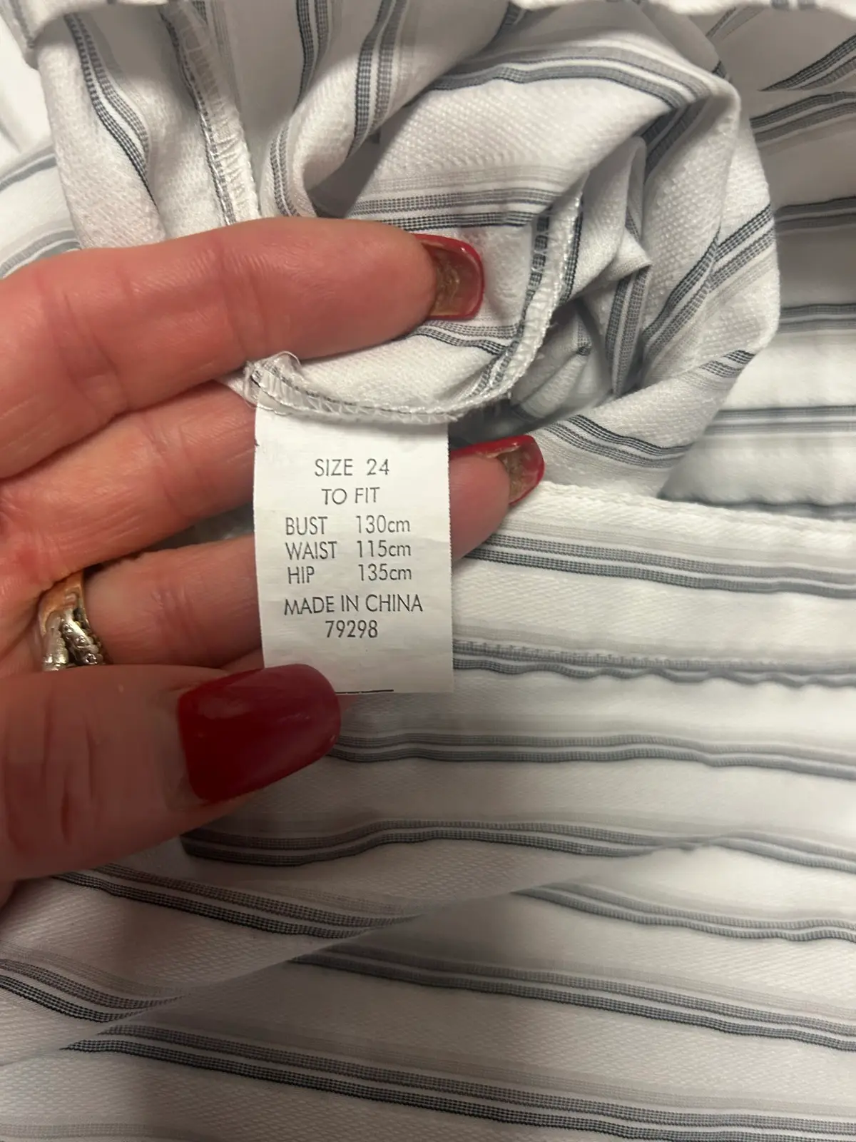 Now white/blue striped collared shirt – photo 6