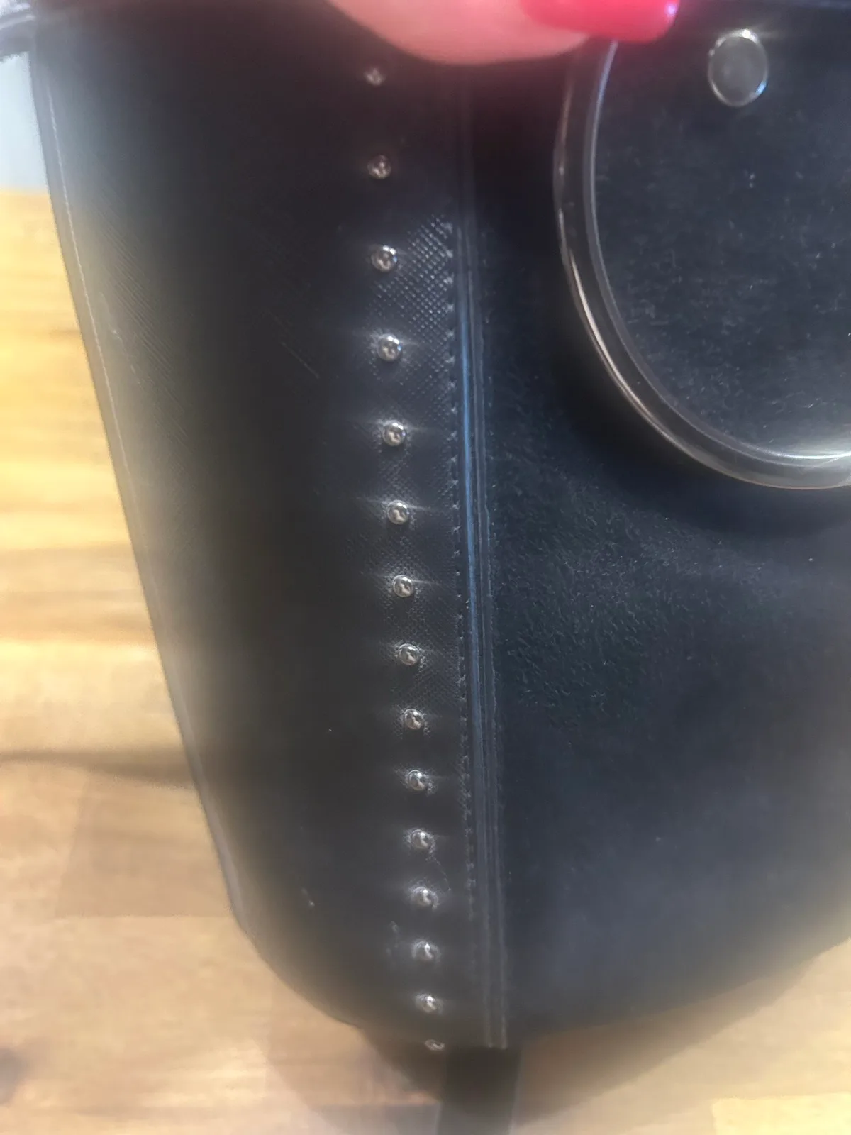 Small black handbag with metal handles – photo 9
