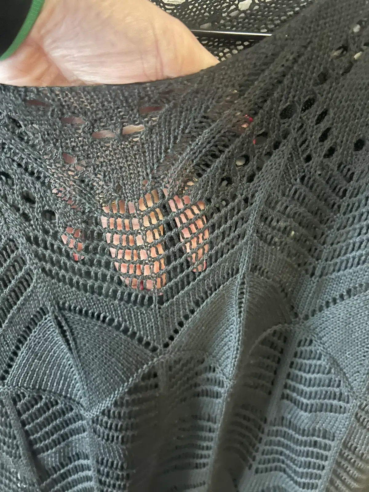 Black open knit long sleeve jumper – photo 2