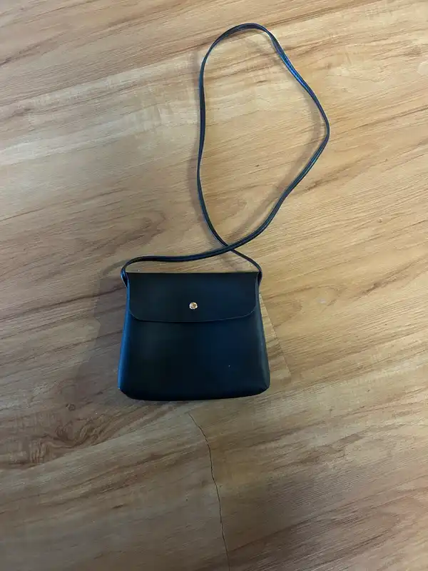 Black crossbody handbag