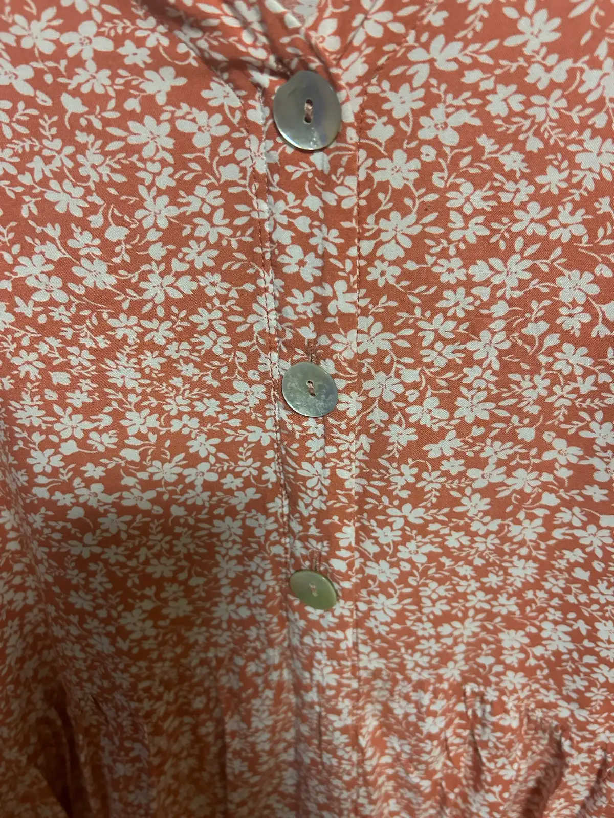 Threadz orange/white floral tunic blouse – photo 3