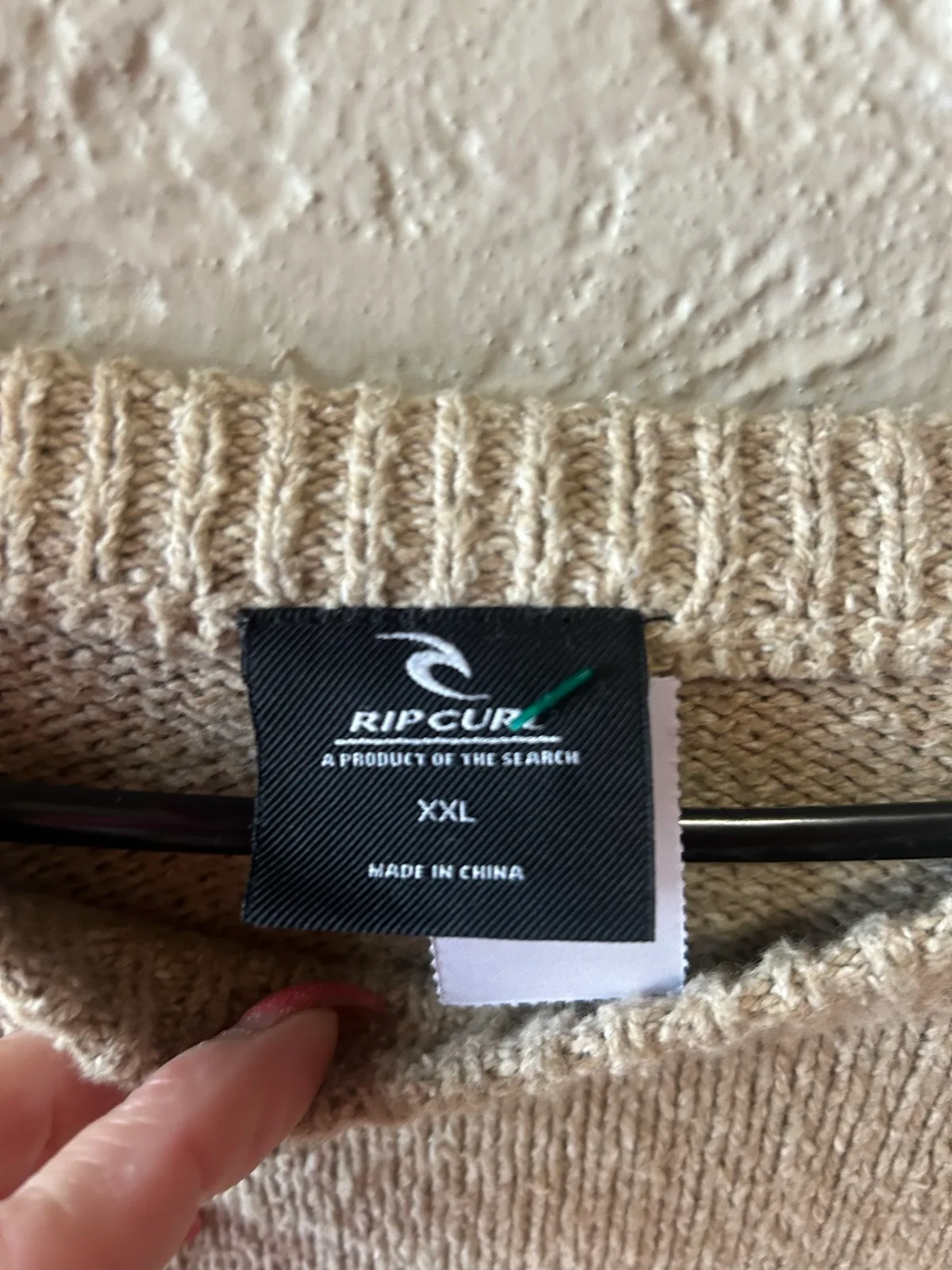 Men’s Ripcurl beige. Tee neck pullover – photo 5