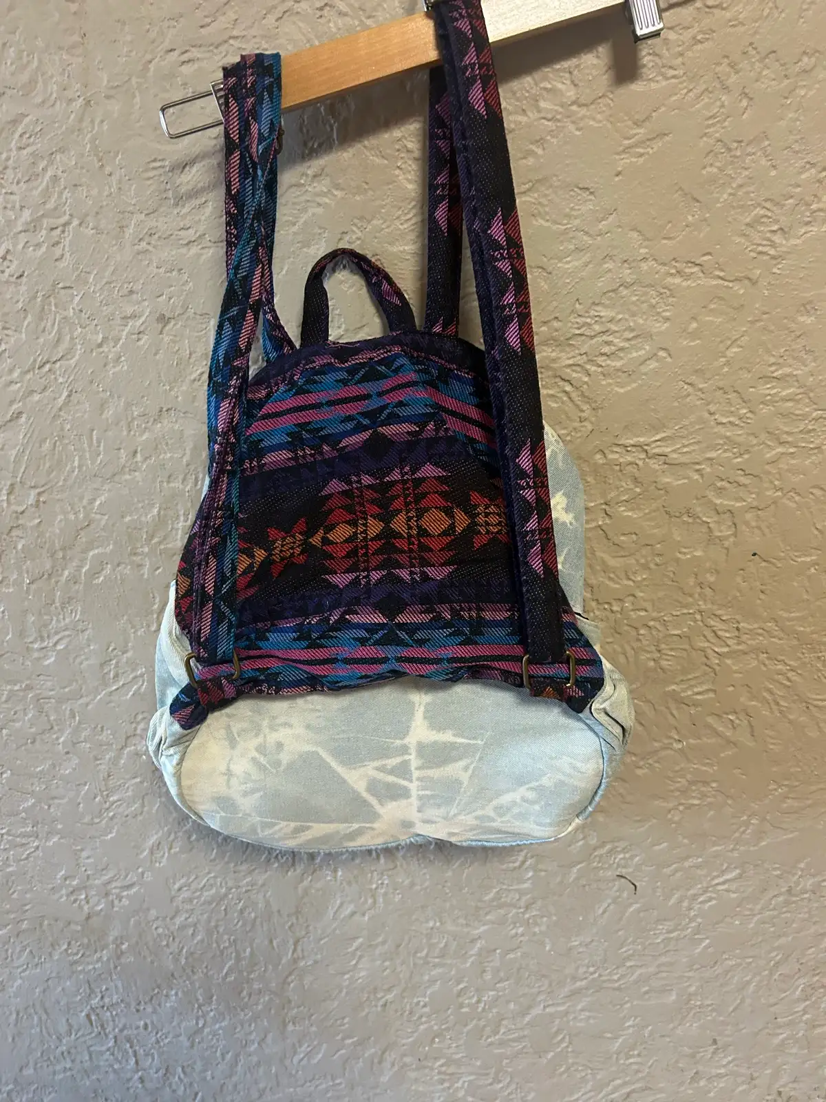Factorie blue denim tie dye backpack – photo 6