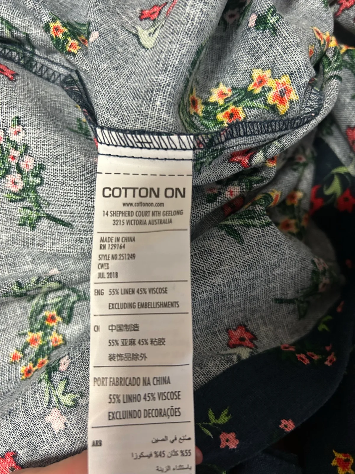 Cotton on blue floral cami dress – photo 5