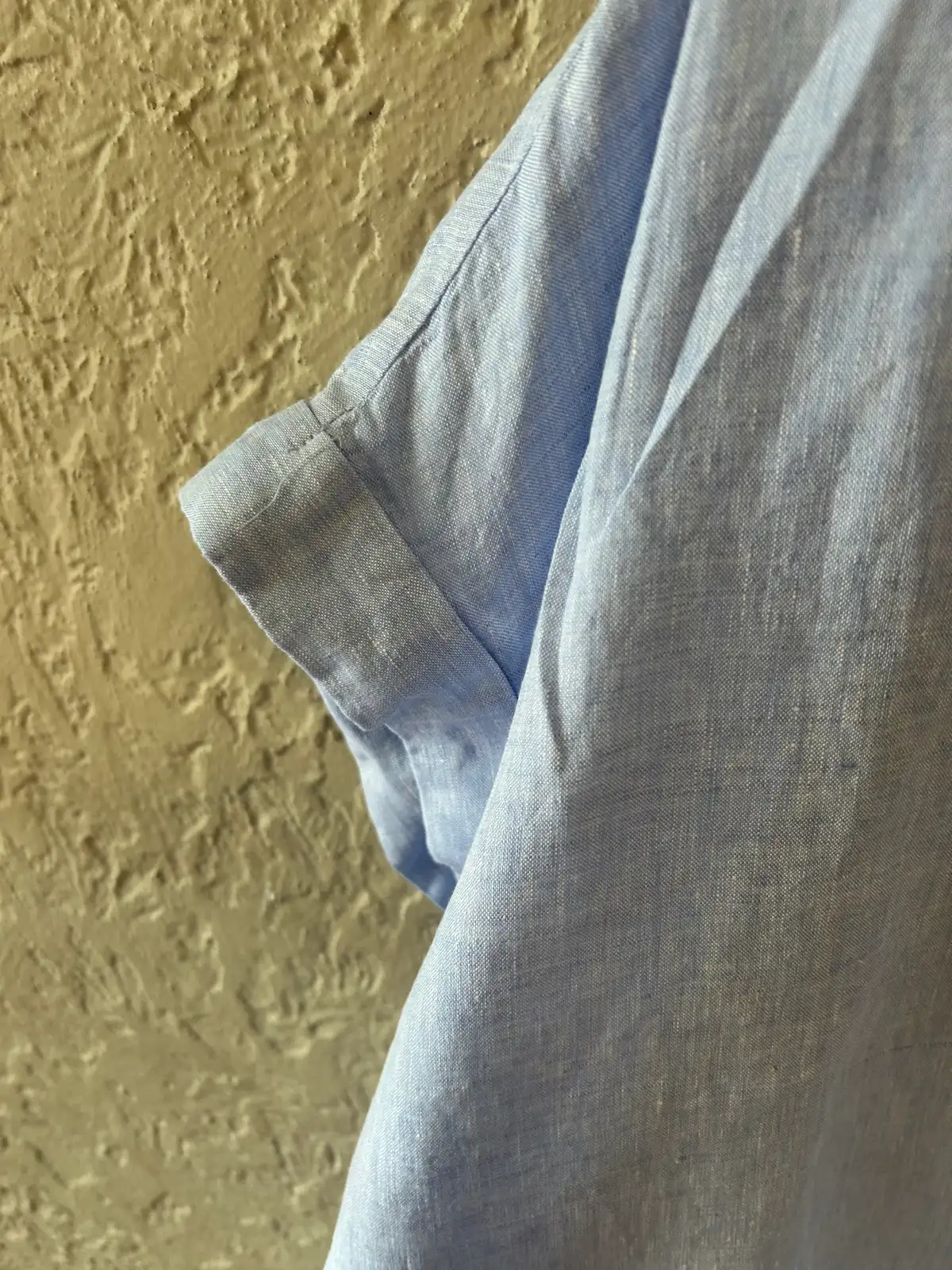 Target light blue linen collared top – photo 2