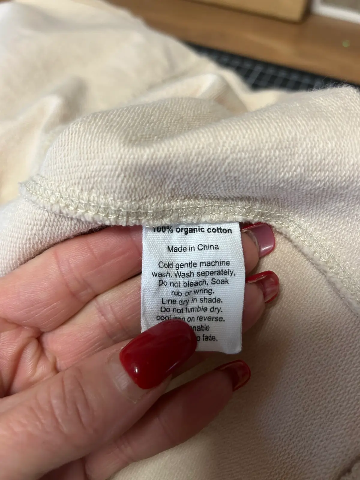 G-7 cream cotton crew neck sweater – photo 6
