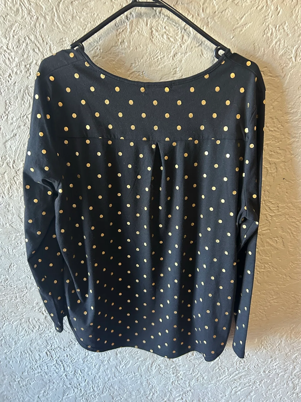 Caroline Morgan black/gold polka dots top – photo 4