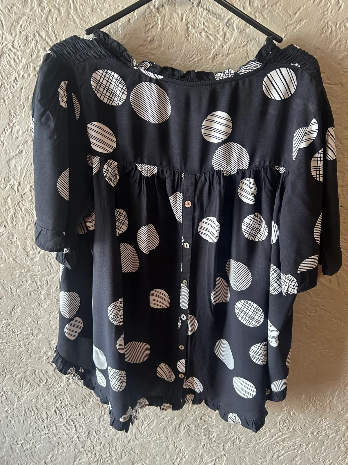 Willow and tree black with white polka dots top – photo 5