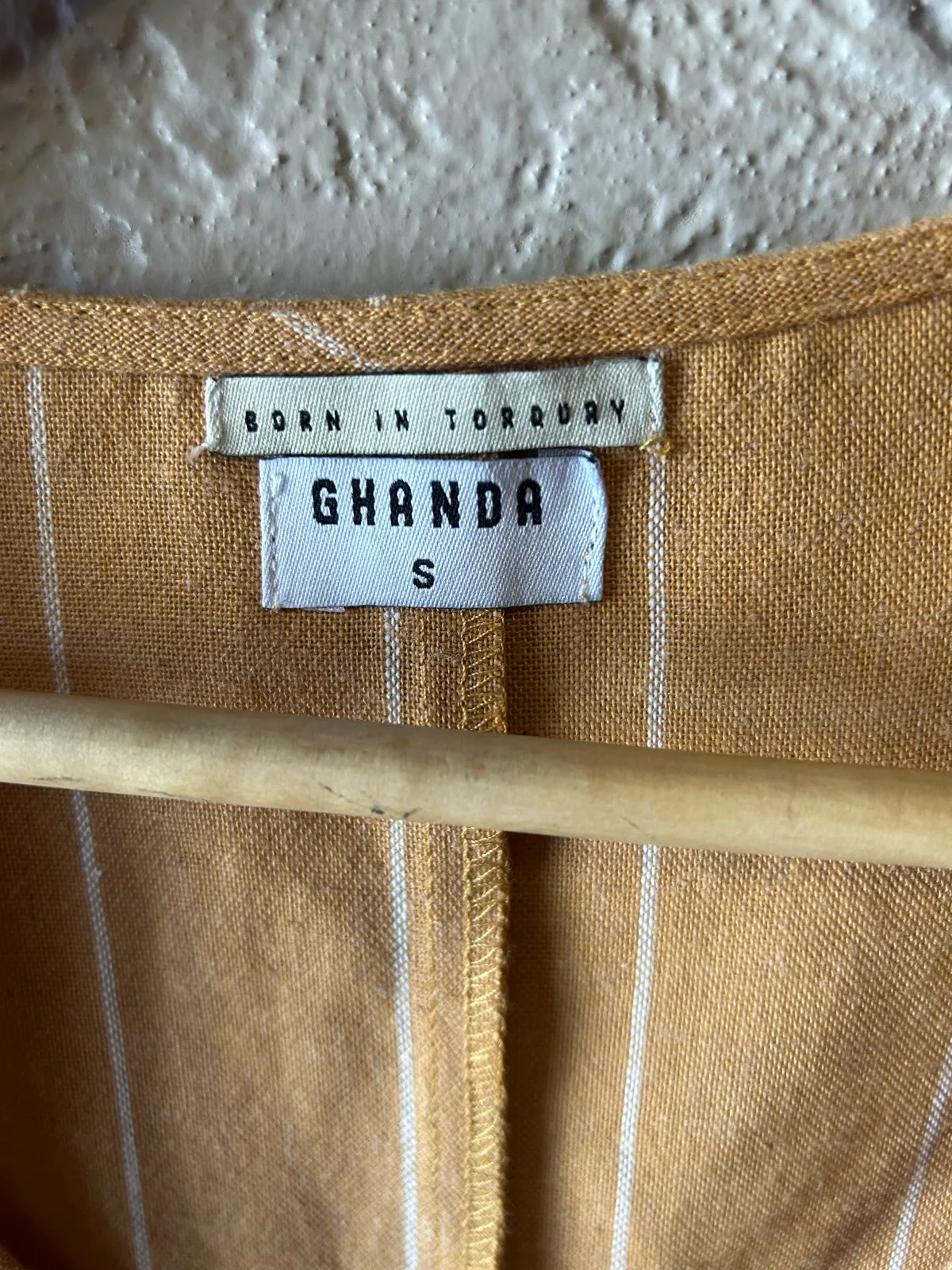 Ghanda tan/yellow striped playsuit – photo 3