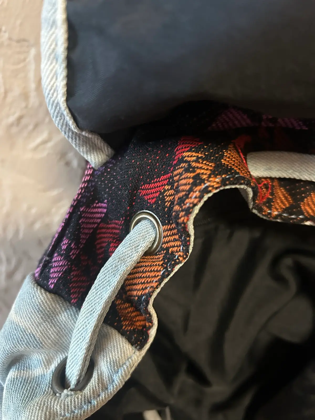 Factorie blue denim tie dye backpack – photo 3