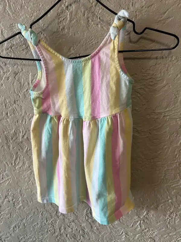 Mini mango pastel sleeveless dress