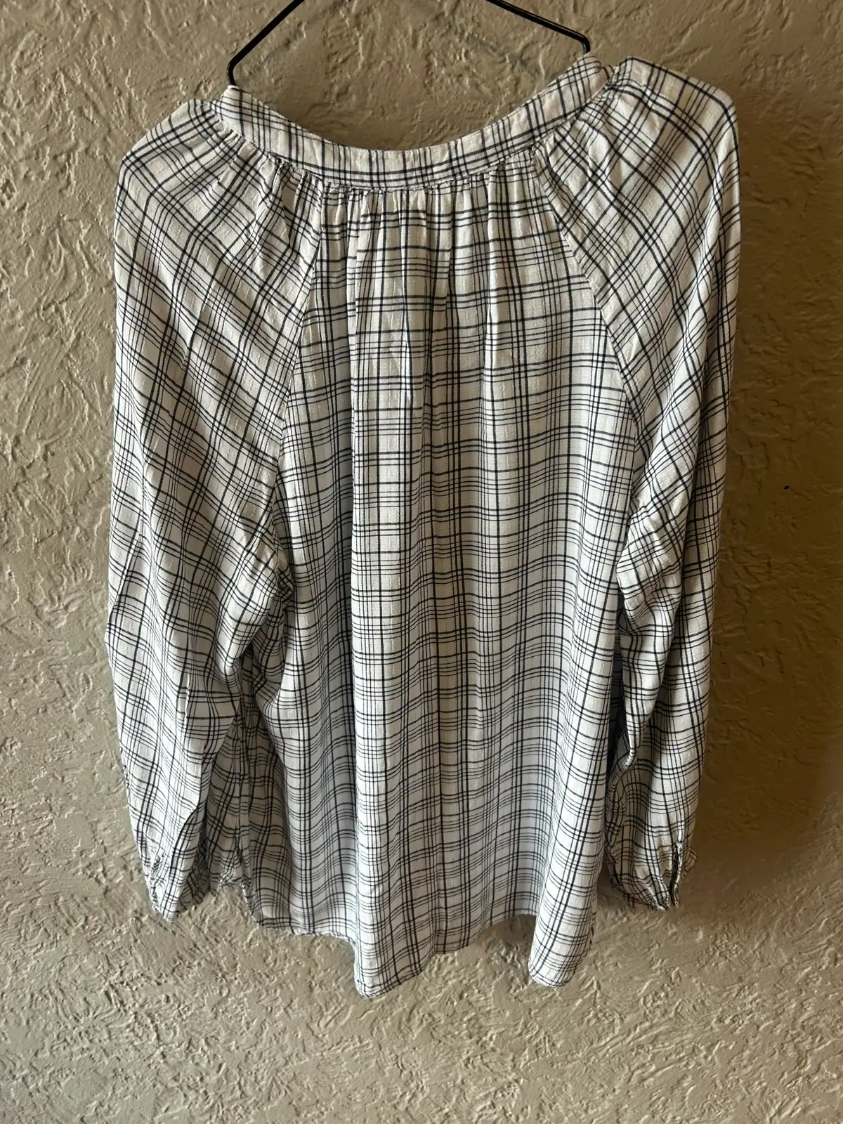 Rivers black/white check long sleeve blouse – photo 5