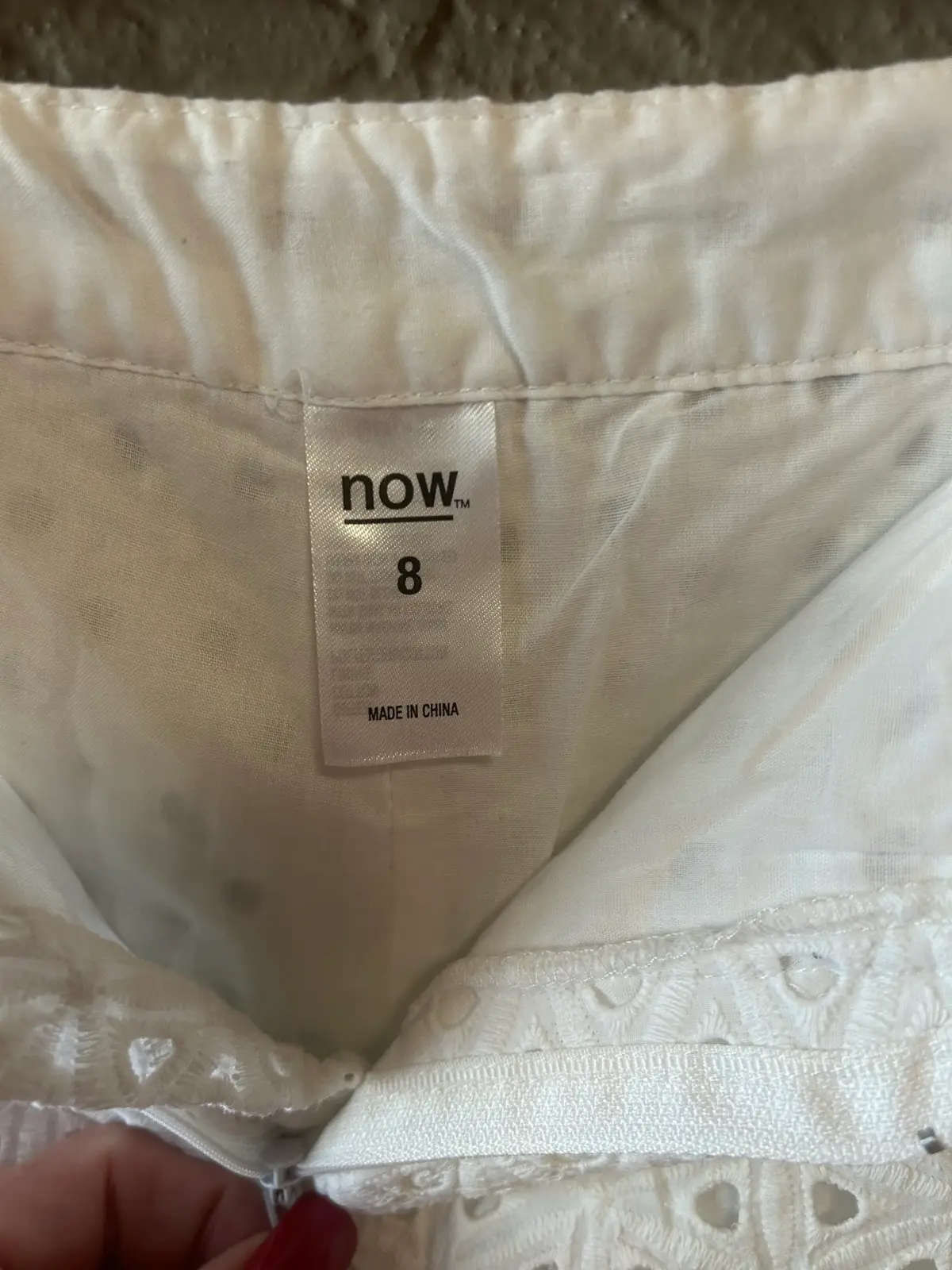 Now women’s white eyelet shorts – photo 3
