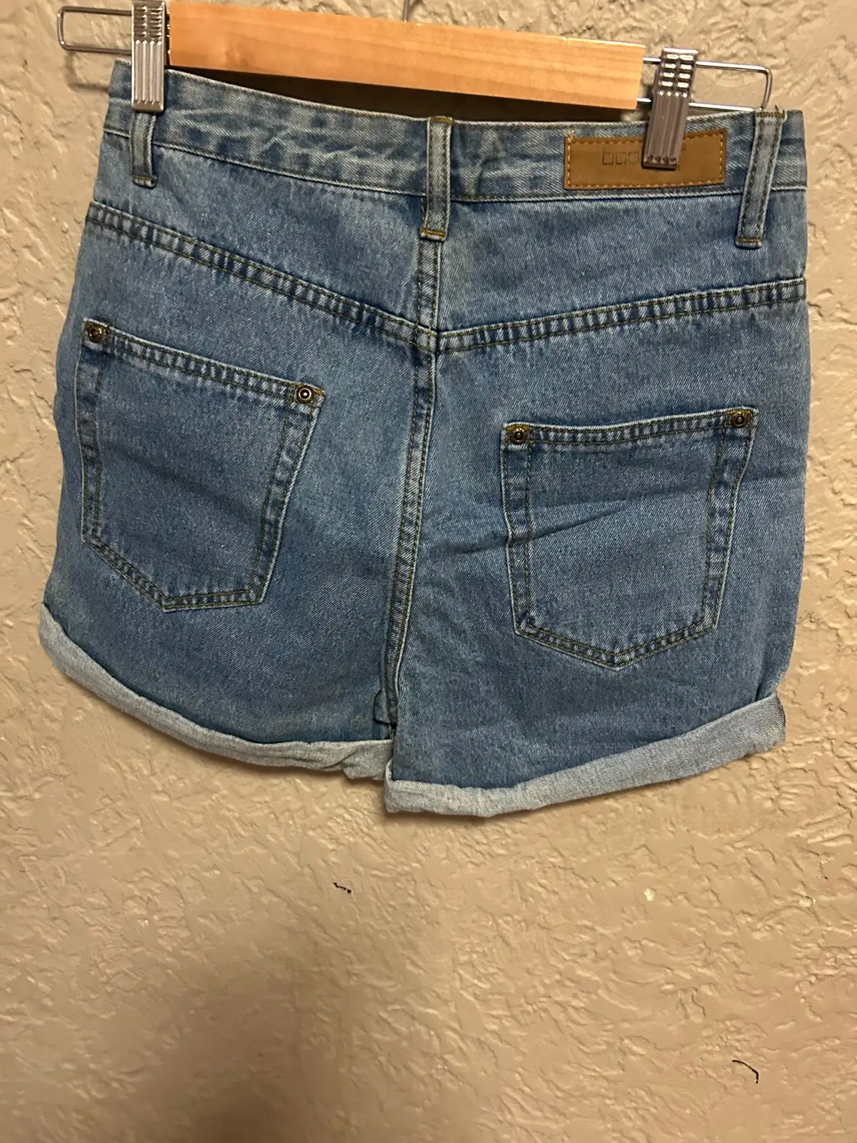 Boohoo blue denim cuffed shorts – photo 5