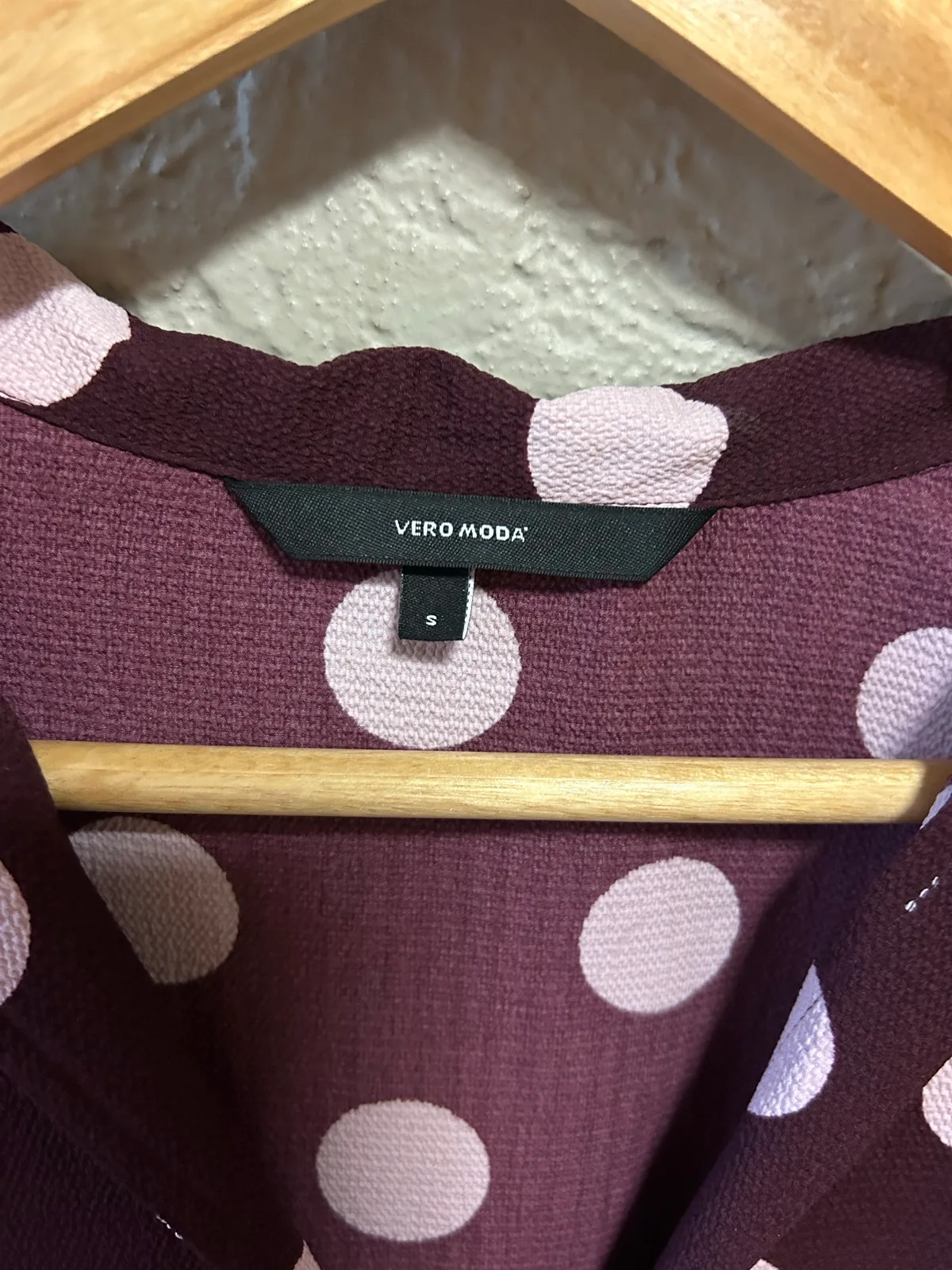 Vero moda purple/white polka dots casual dress — photo 3