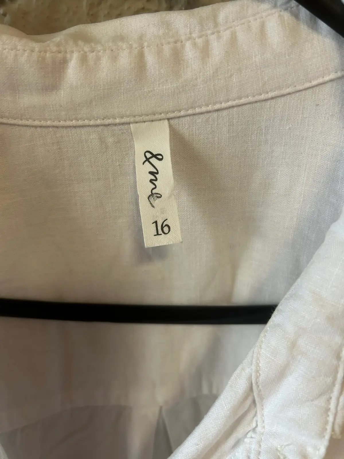 & Me white linen blend collared shirt – photo 2