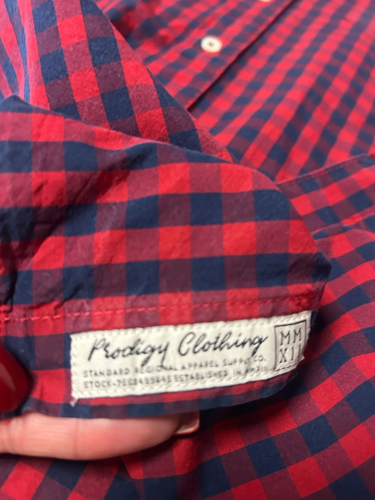 Men’s red/black checkered shirt – photo 4