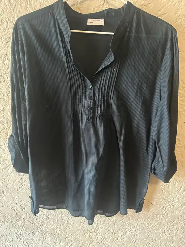 Hot options black long sleeve lightweight shirt/blousr