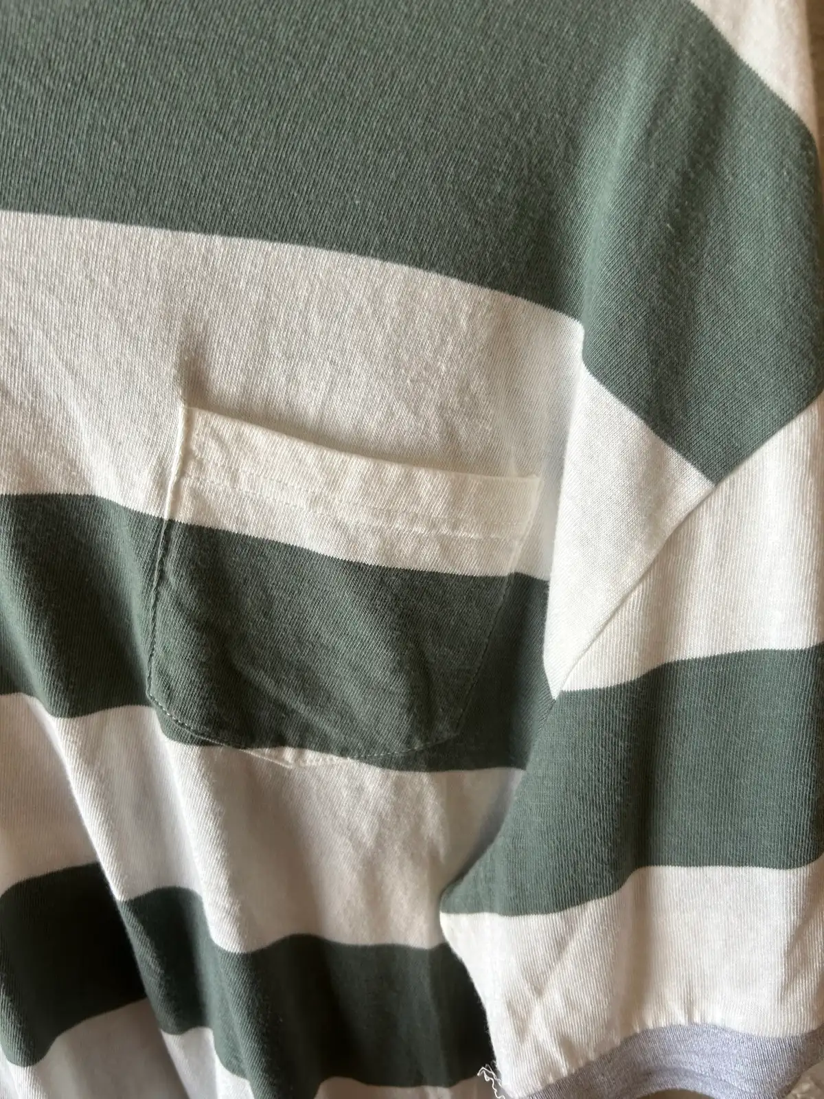 Men’s Dan John green/white striped tee – photo 2