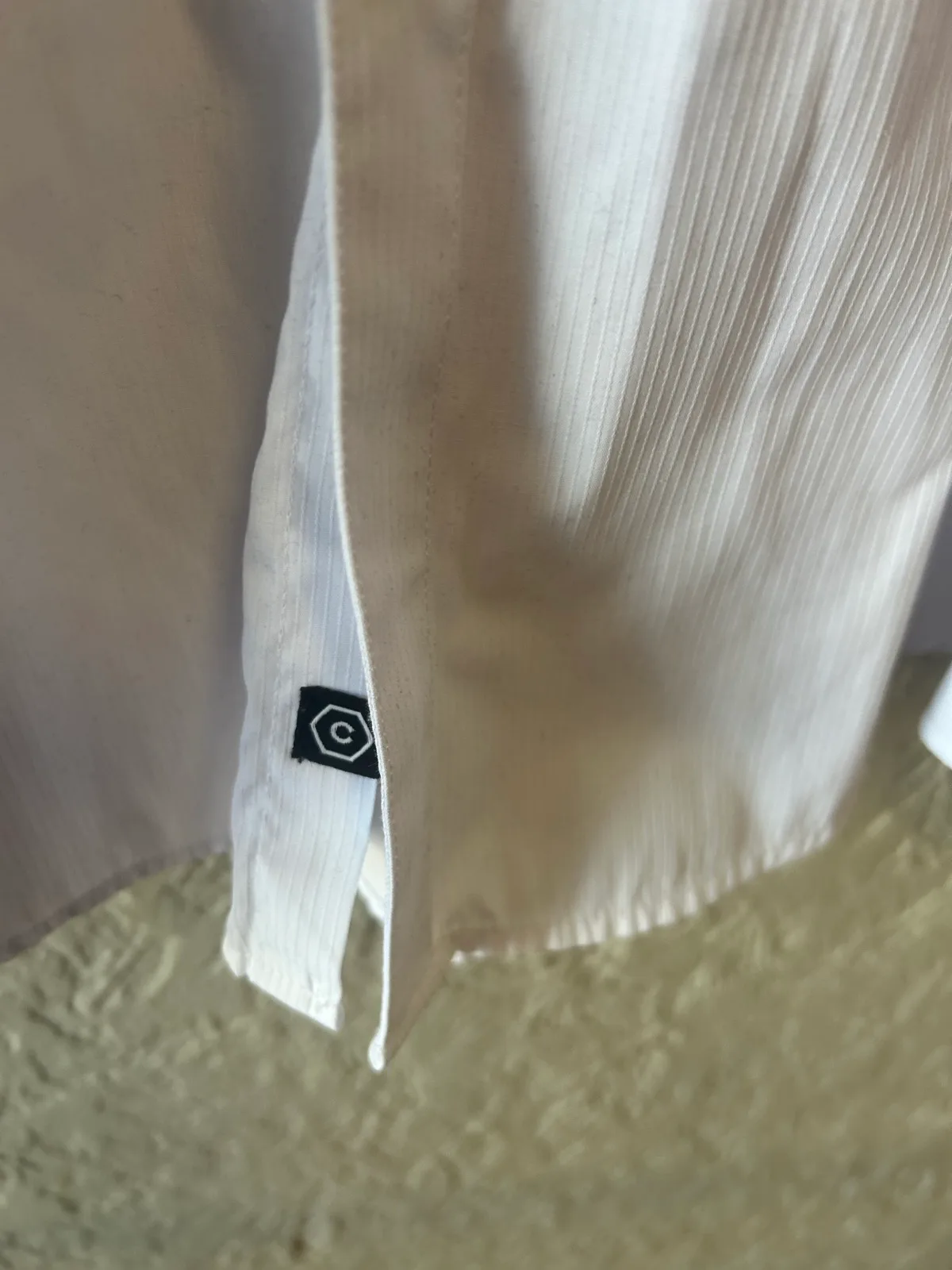 Connor white mens dress shirt with black trim – photo 4