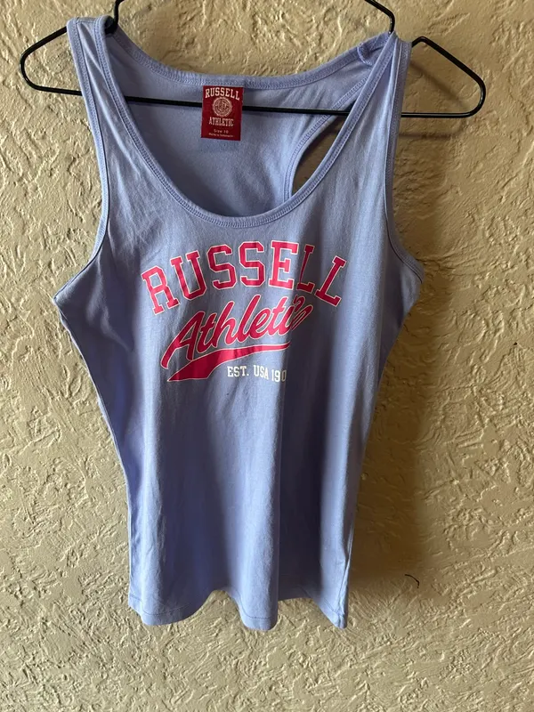 Russell athletic purple racerback tank top