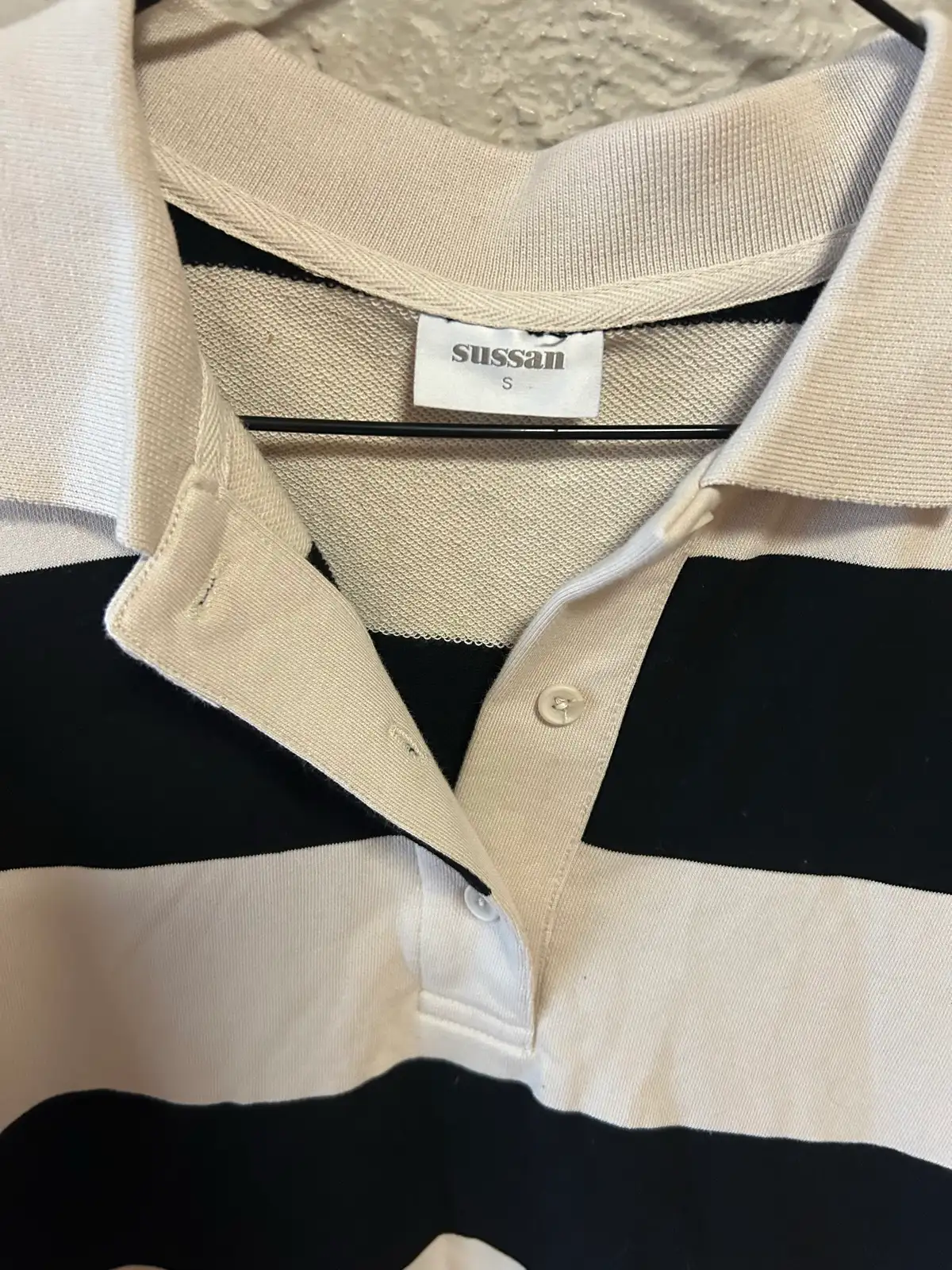 Sussan black/cream striped polo jumper – photo 3