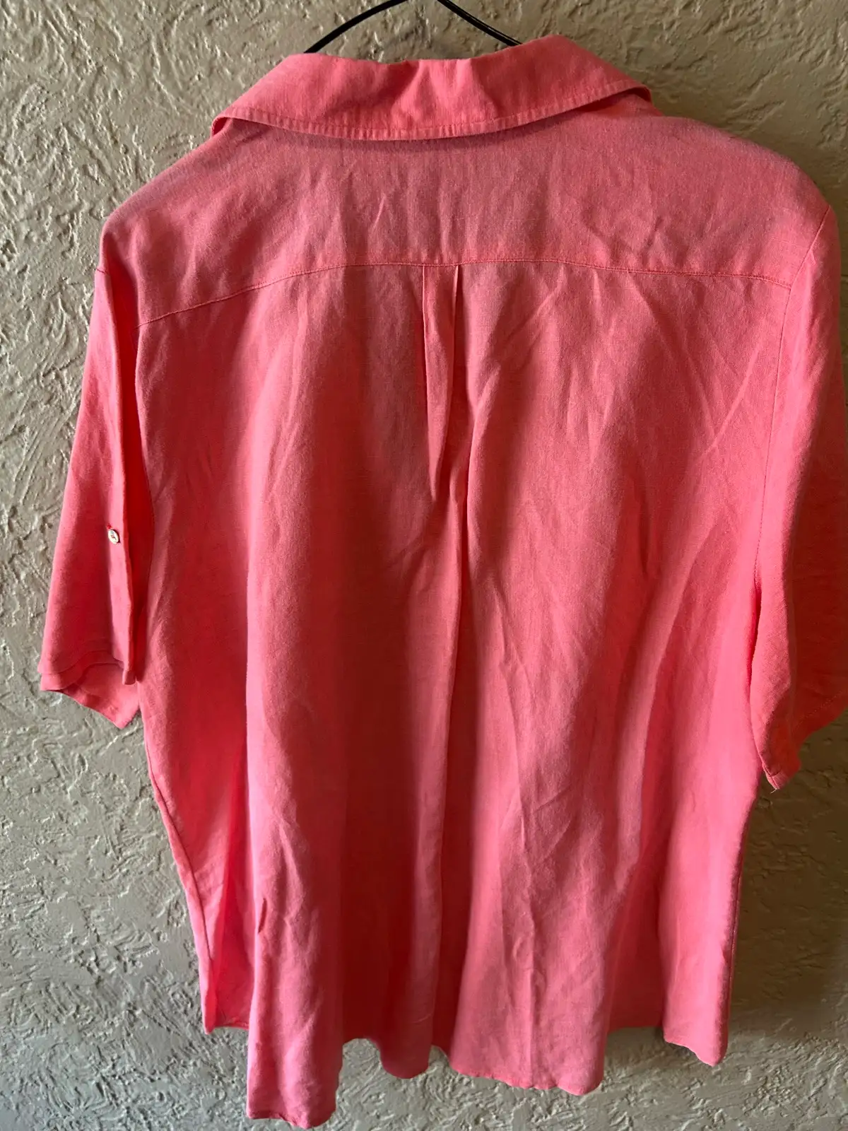 Target pink linen short sleeve shirt – photo 4