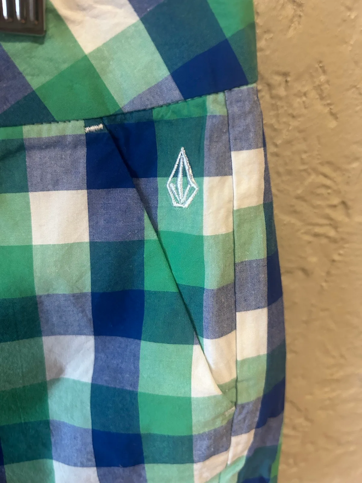 Volcom green/blue/white check shirts – photo 2